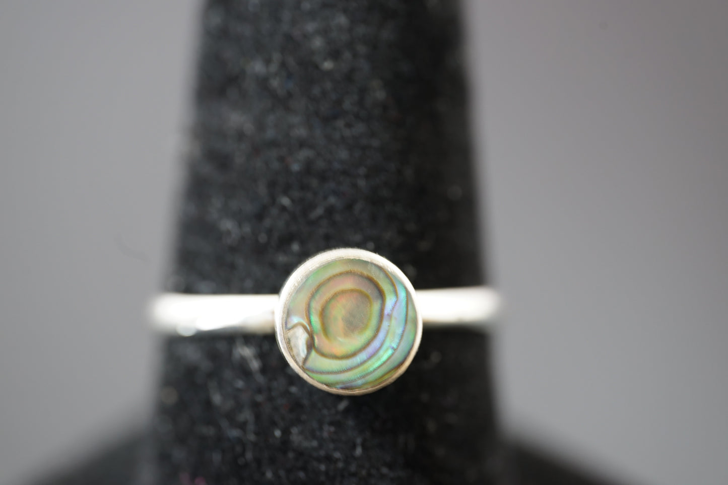 Silver Ring With Round Gemstone