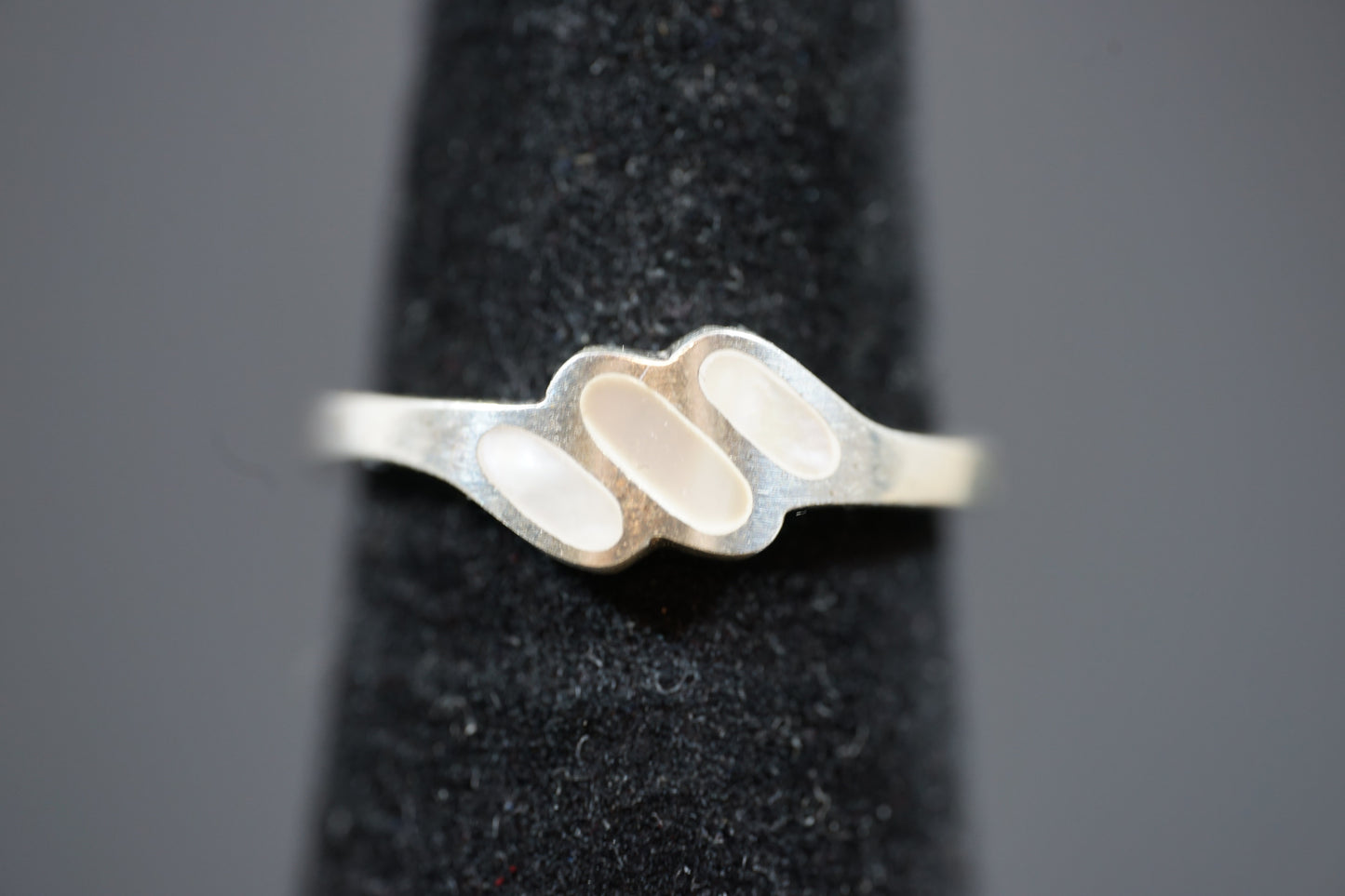 Silver Ring With Three Gemstones