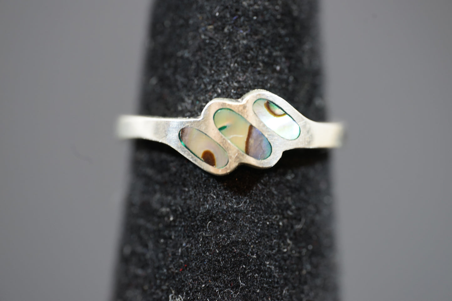 Silver Ring With Three Gemstones