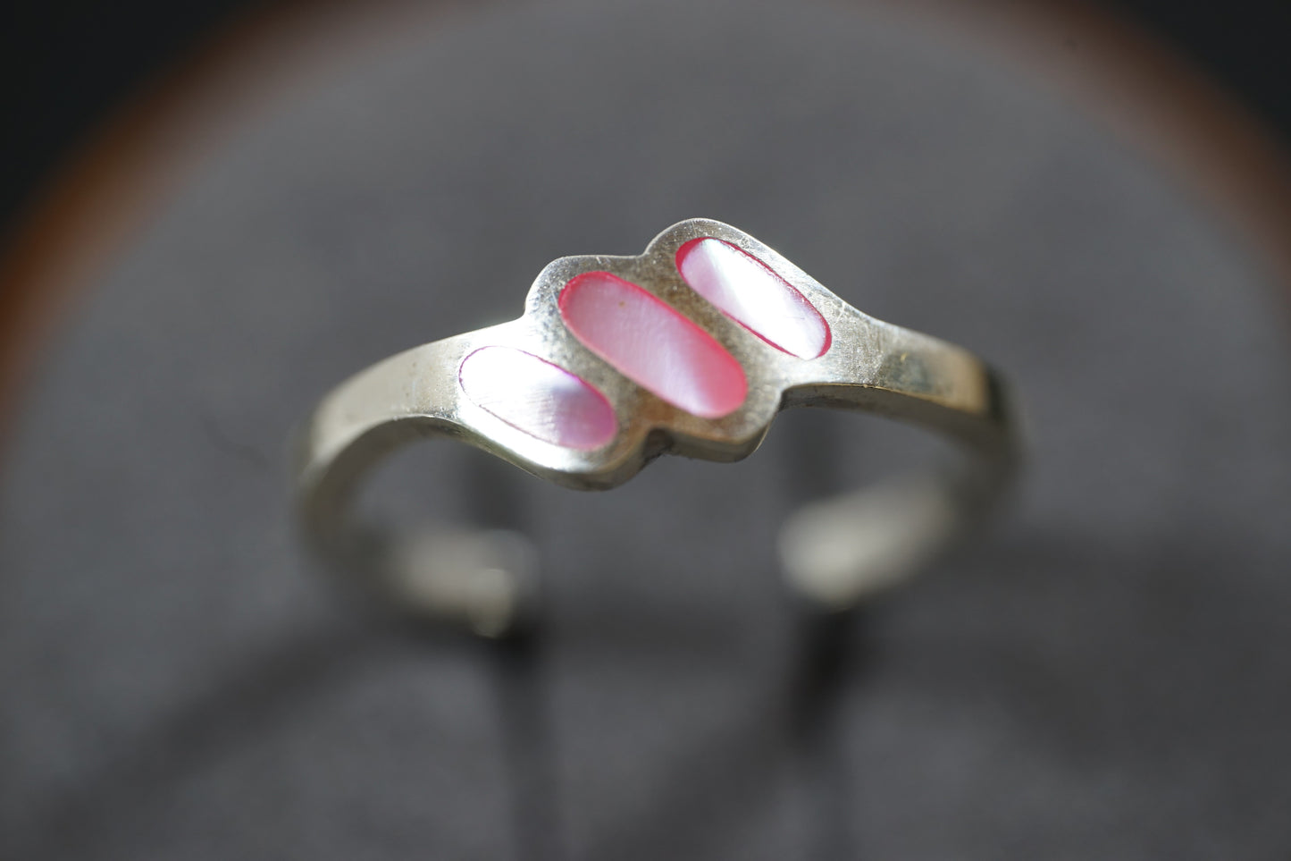 Silver Ring With Three Gemstones