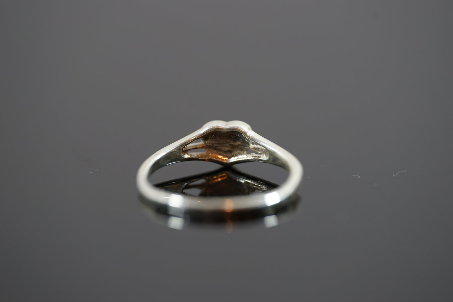 Silver Ring With Gemstone Heart