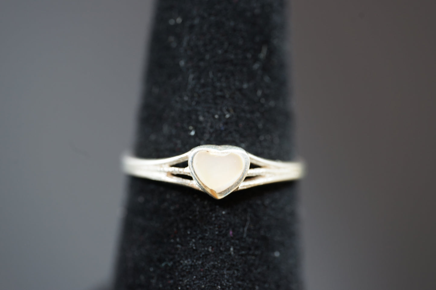 Silver Ring With Gemstone Heart