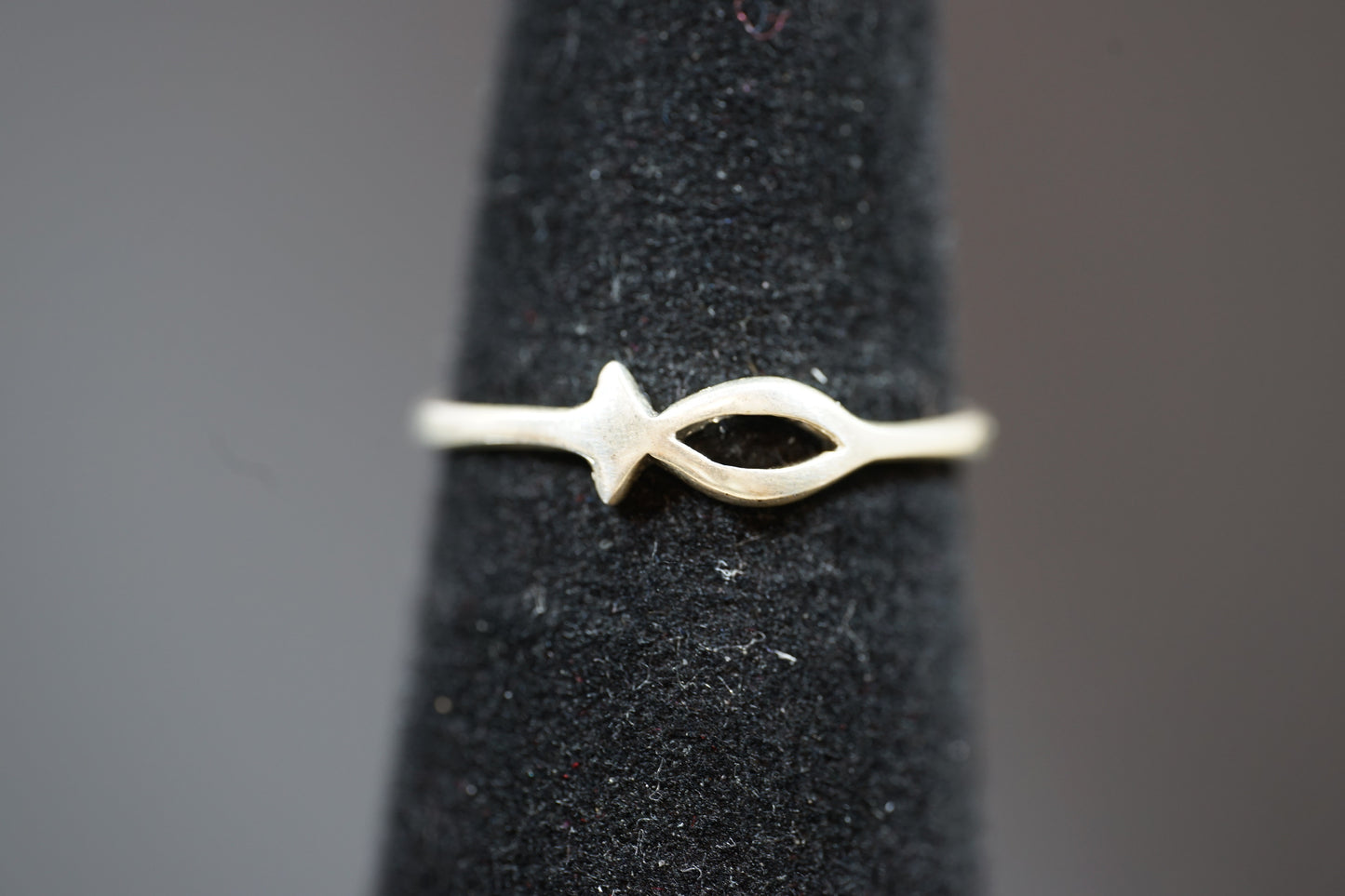 Silver Ring With Fish Design