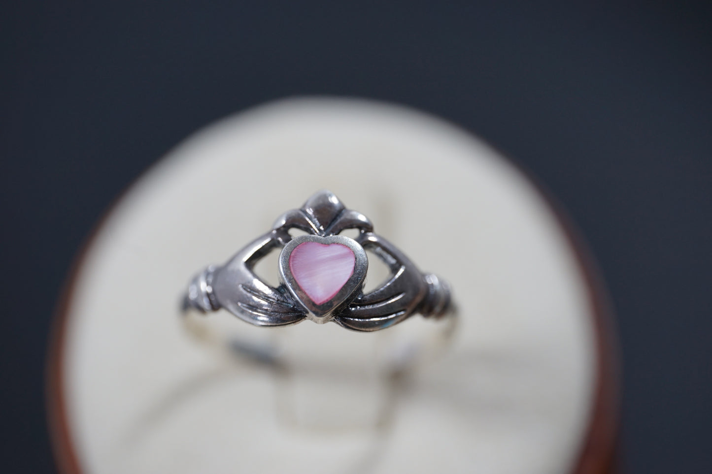 Silver Claddagh Ring With Colourful Gemstone