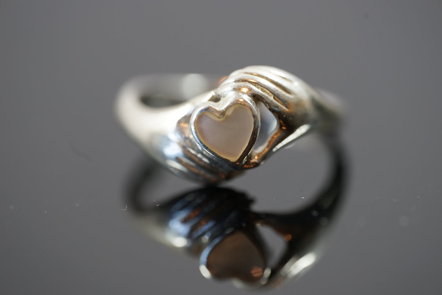 Silver Crownless Claddagh Ring With Gemstone