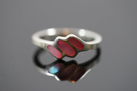 Silver Ring With Three Gemstones