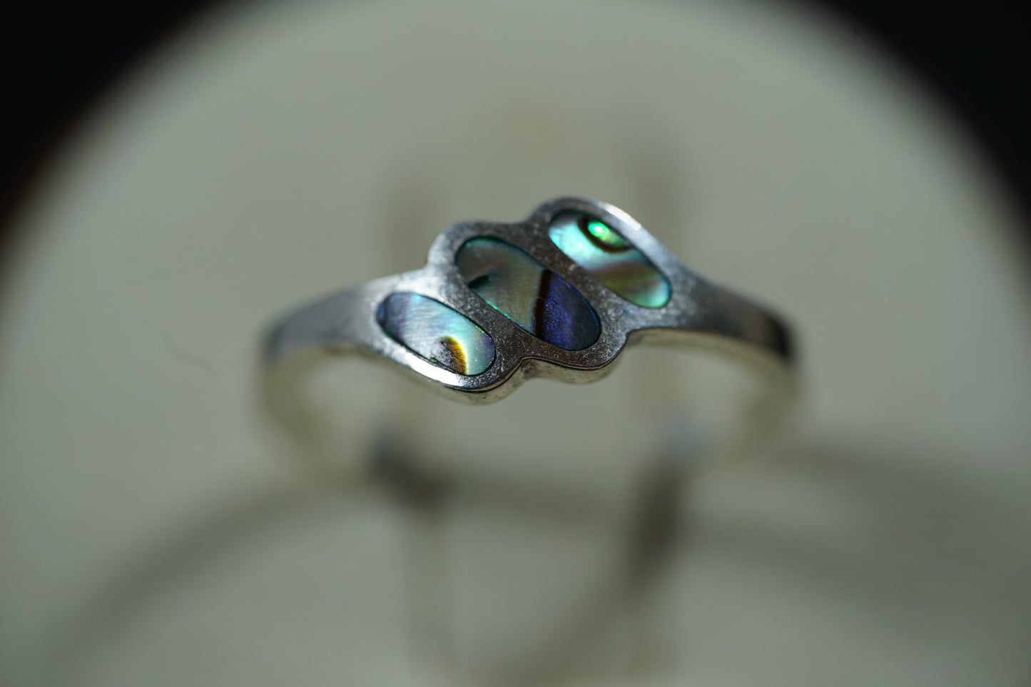 Silver Ring With Three Gemstones