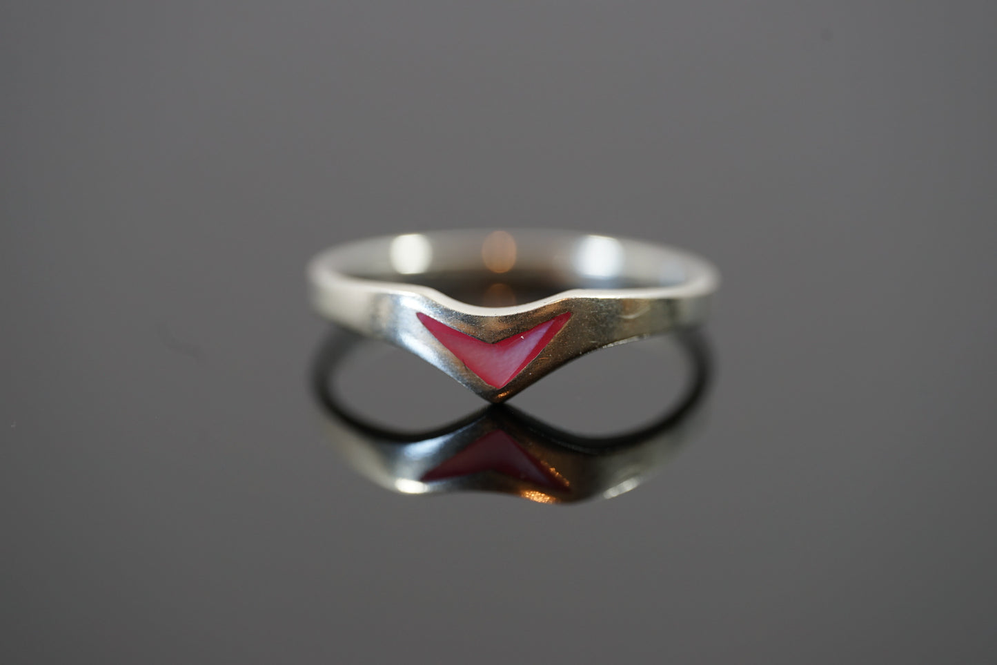 Silver Ring With Pointed Gemstone