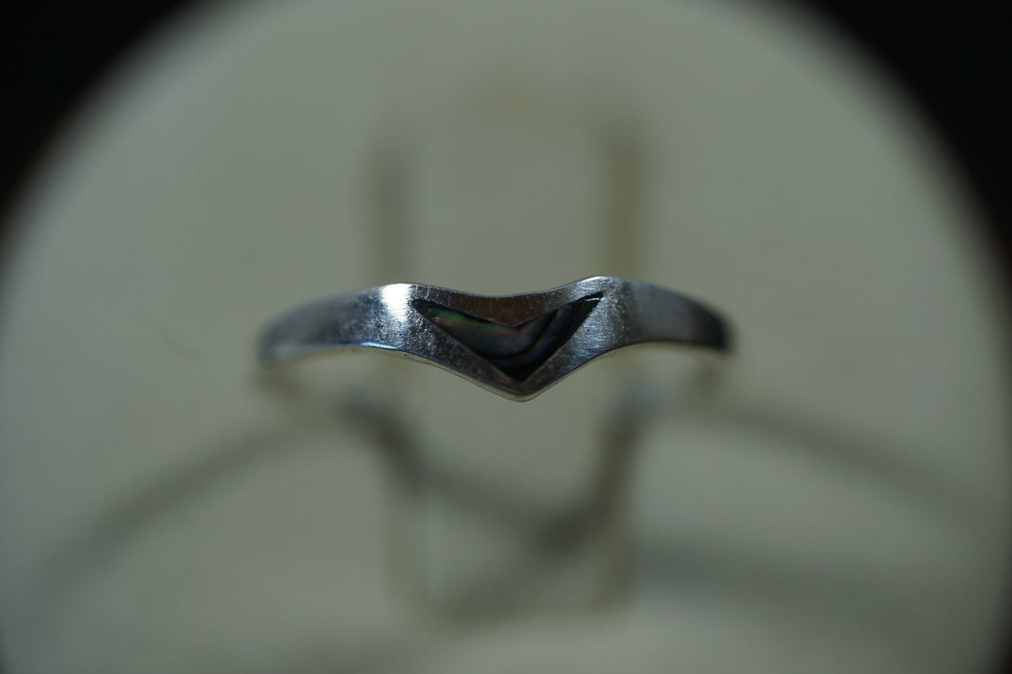 Silver Ring With Pointed Gemstone