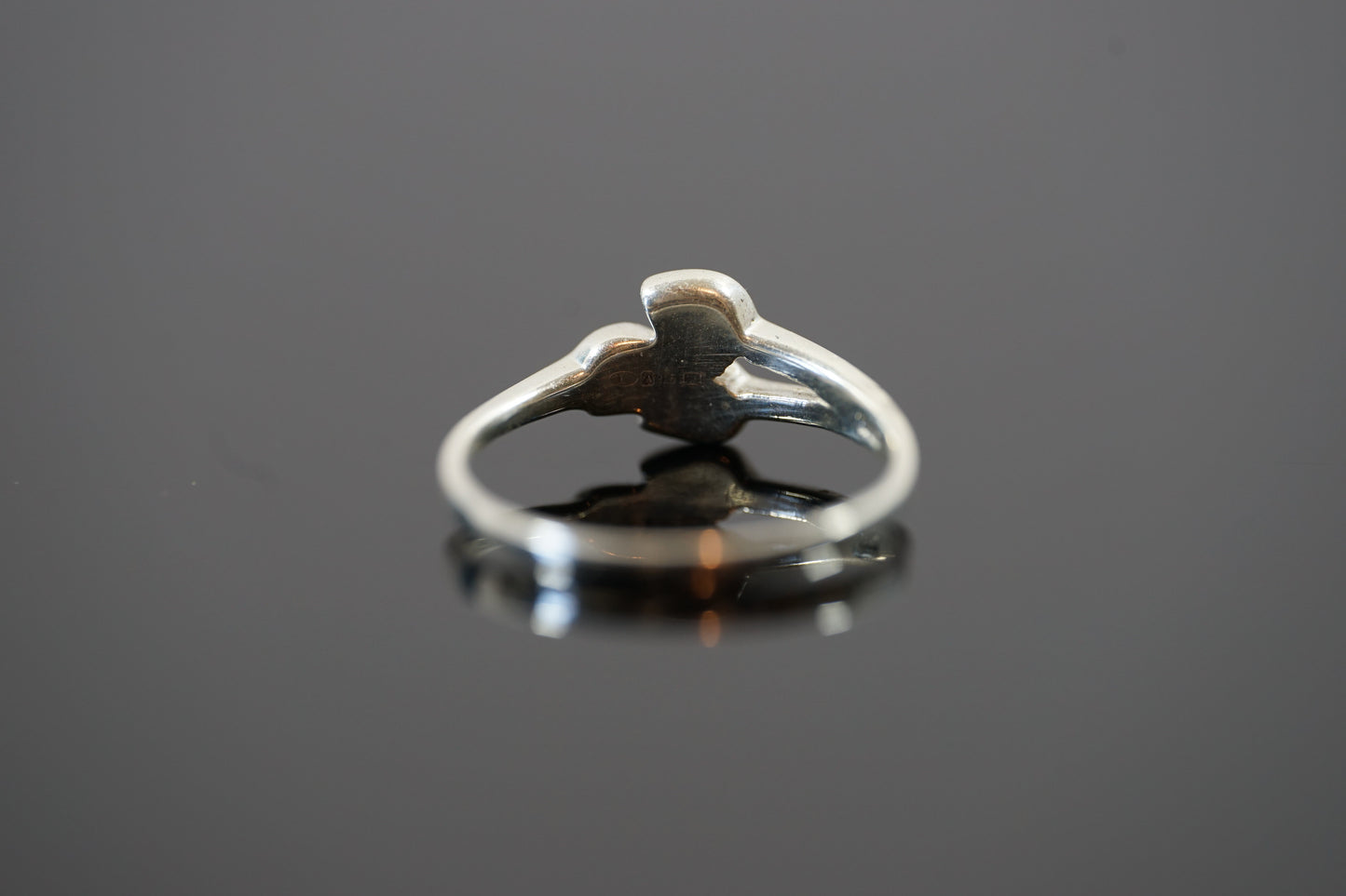 Silver Three-Drop Ring With Three Gem Stones