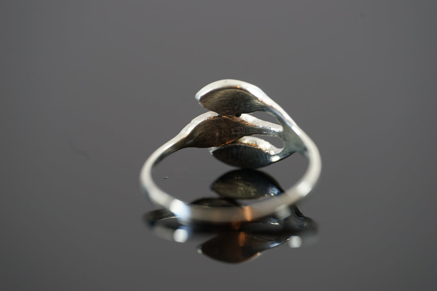 Silver Ring With Three Oval Gemstones