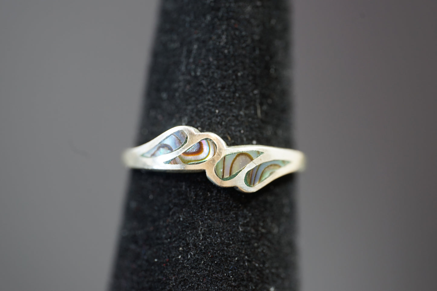 Silver Ring With Four drop-shaped Gemstones