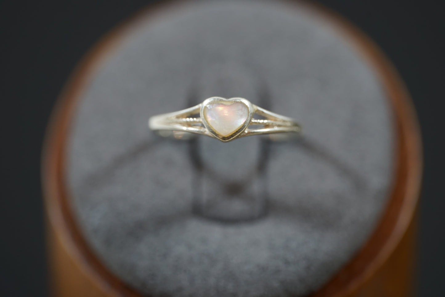 Silver Ring With Gemstone Heart