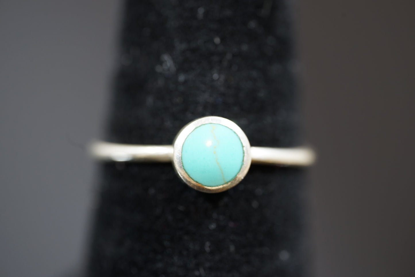 Silver Ring With Round Gemstone