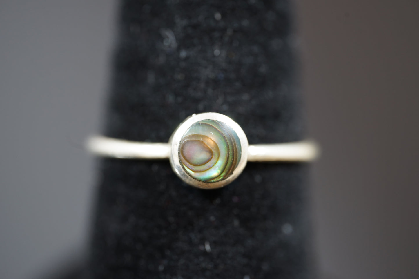 Silver Ring With Round Gemstone