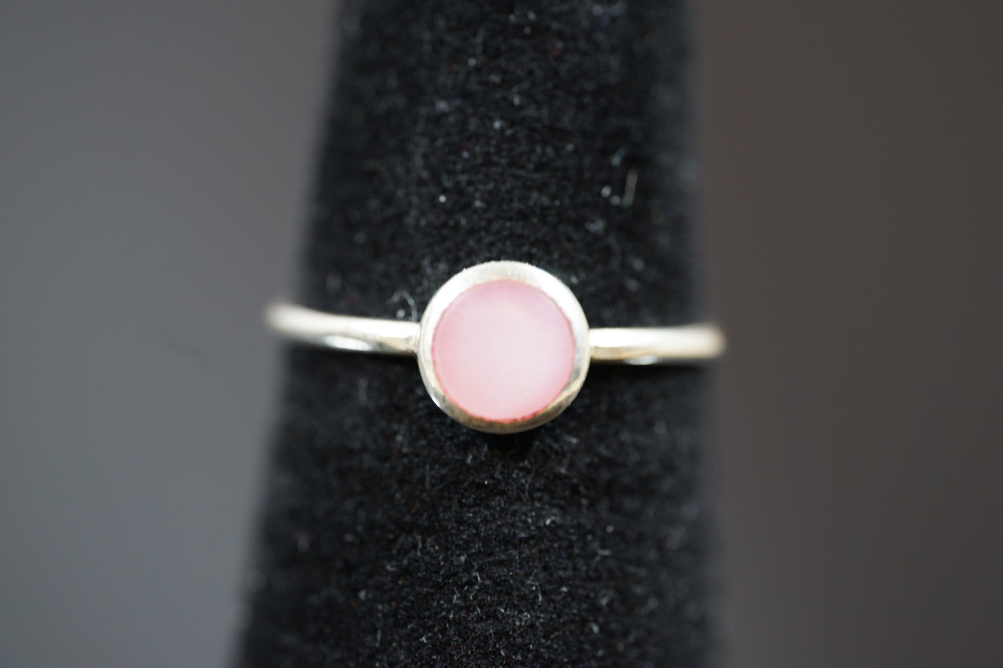 Silver Ring With Round Gemstone