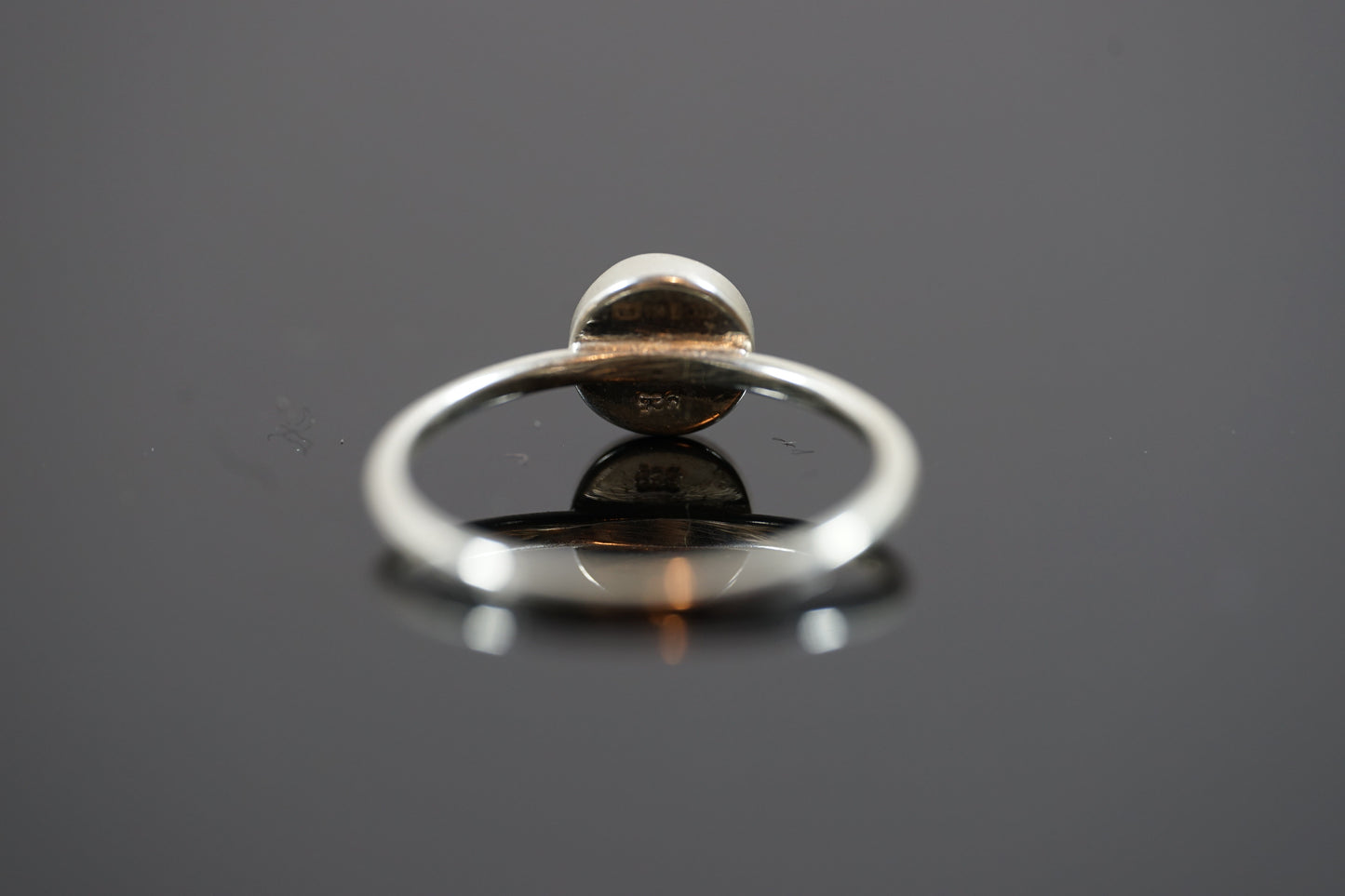 Silver Ring With Round Gemstone