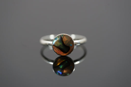 Silver Ring With Big Round Gemstone