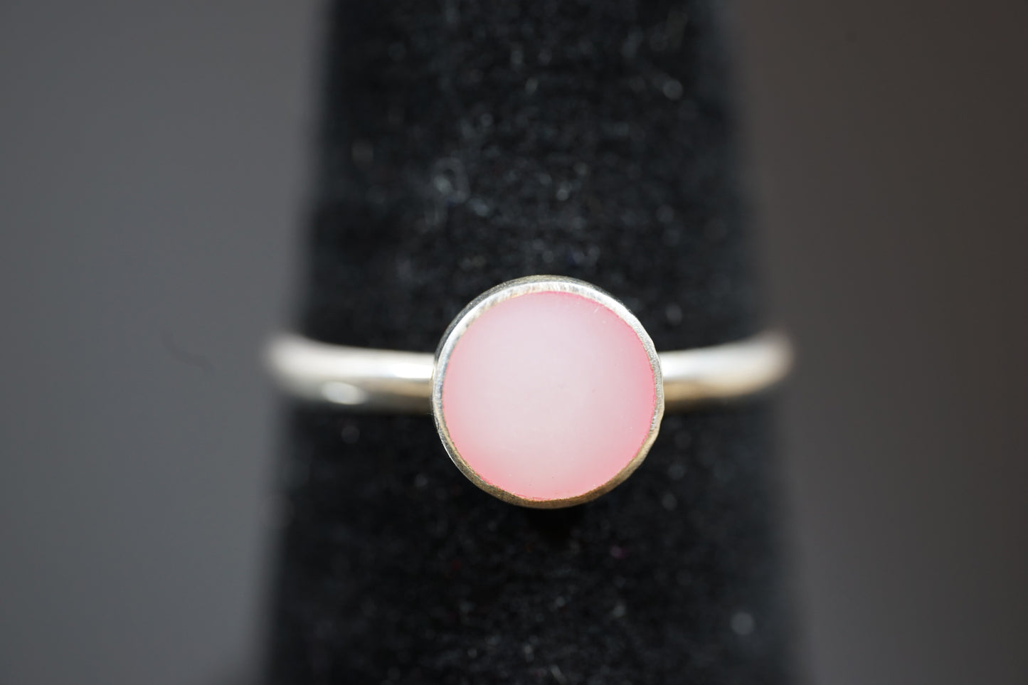 Silver Ring With Big Round Gemstone