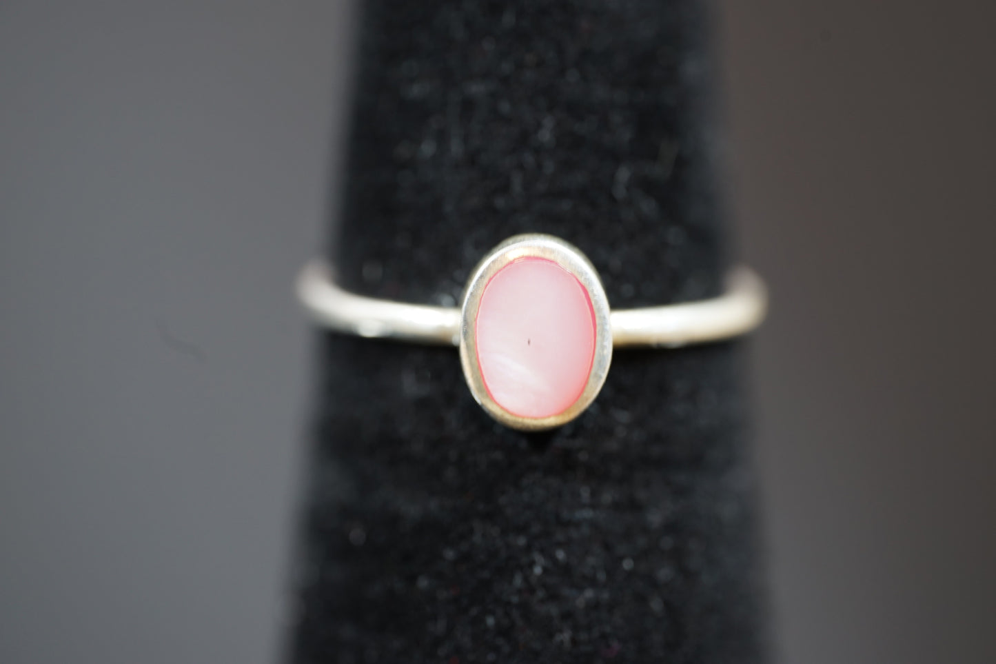 Silver Ring With Oval Gemstone