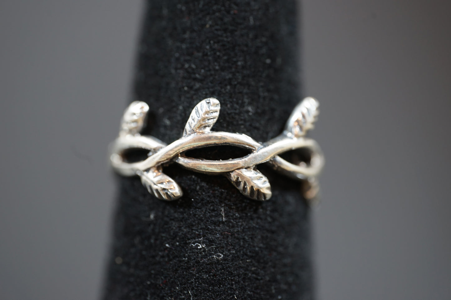 Silver Ring With Entangling Vine Design