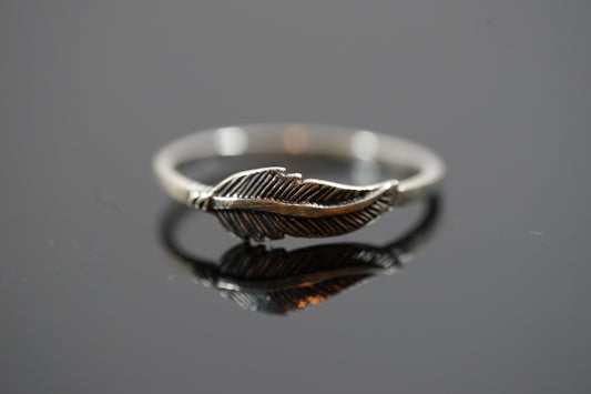 Silver Feather Ring