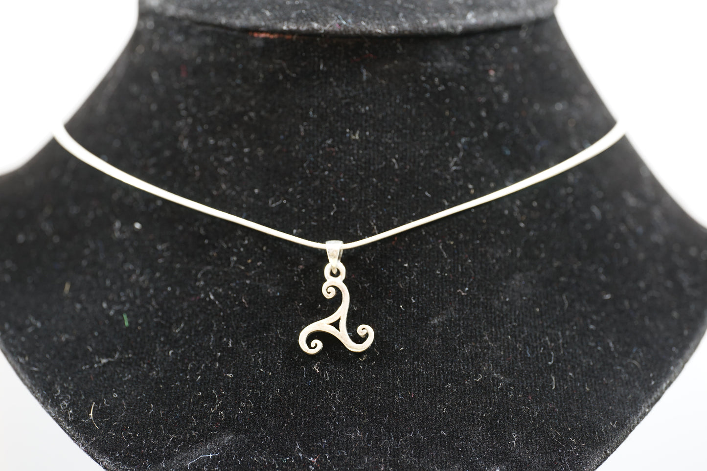 Simple Celtic Triskele Silver Pendant