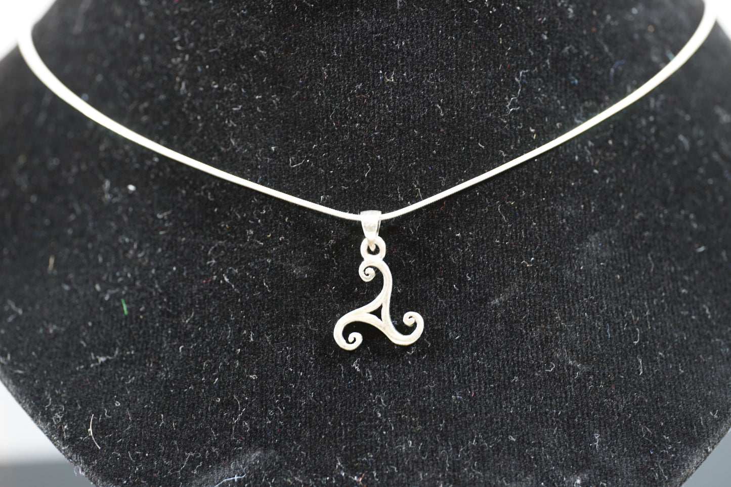 Simple Celtic Triskele Silver Pendant