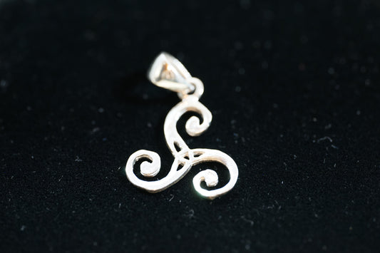 Celtic Triskele Silver Pendant