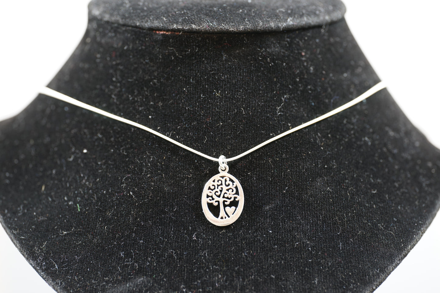 Tree And Heart Silver Pendant