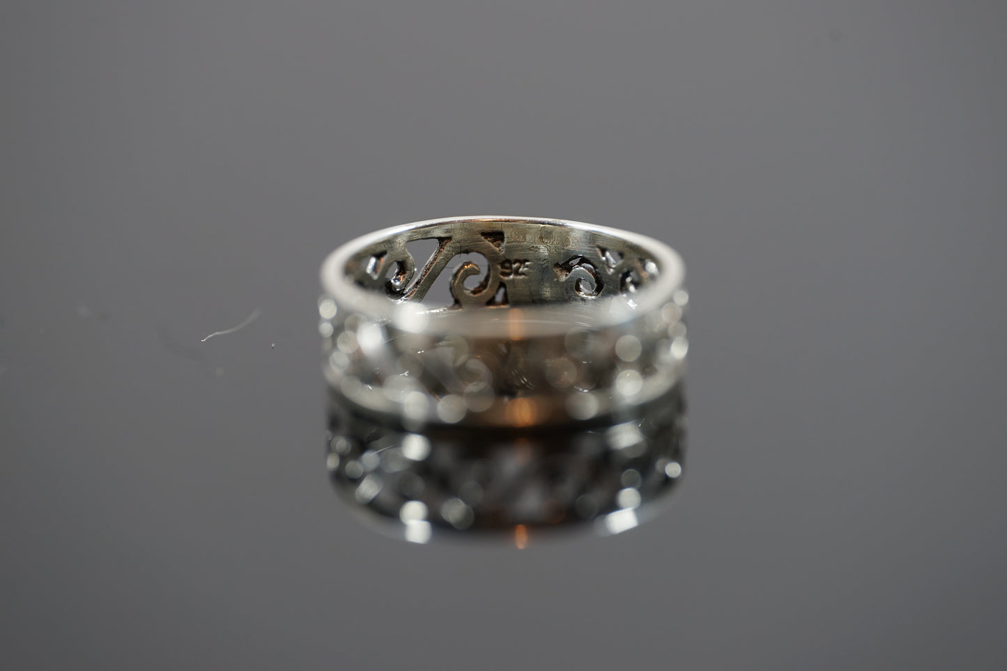 Swirly Silver Band Ring