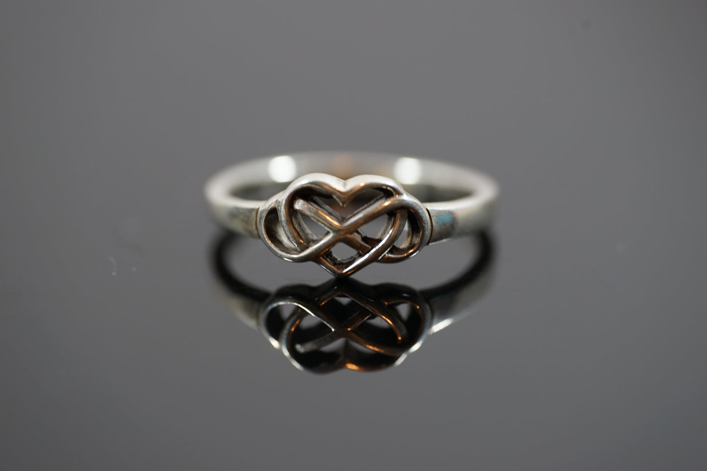 Infinity Heart Silver Ring