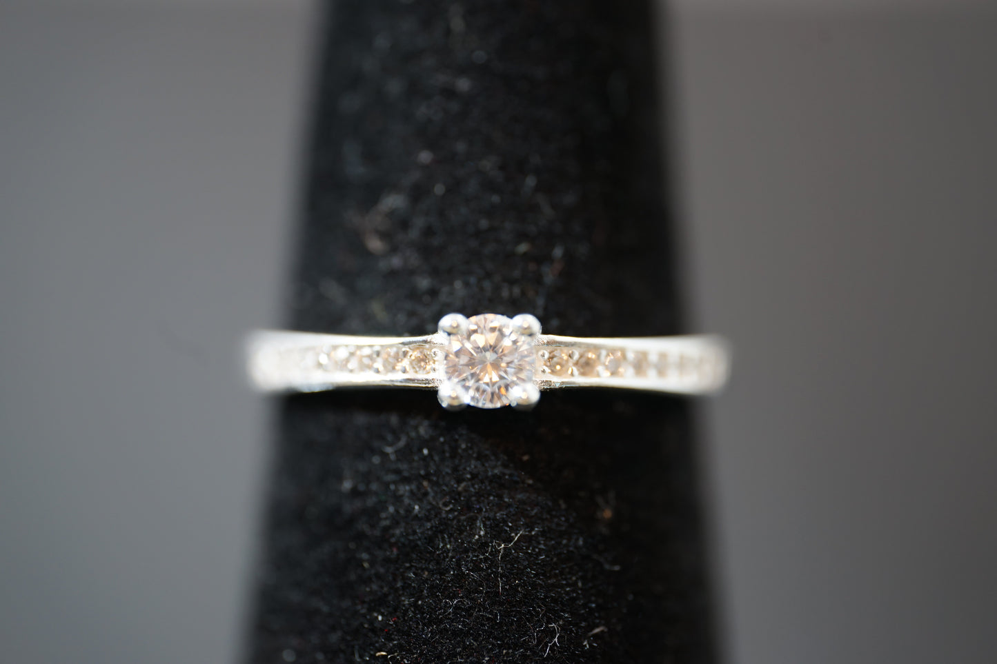 Cubic Zirconia Silver Band