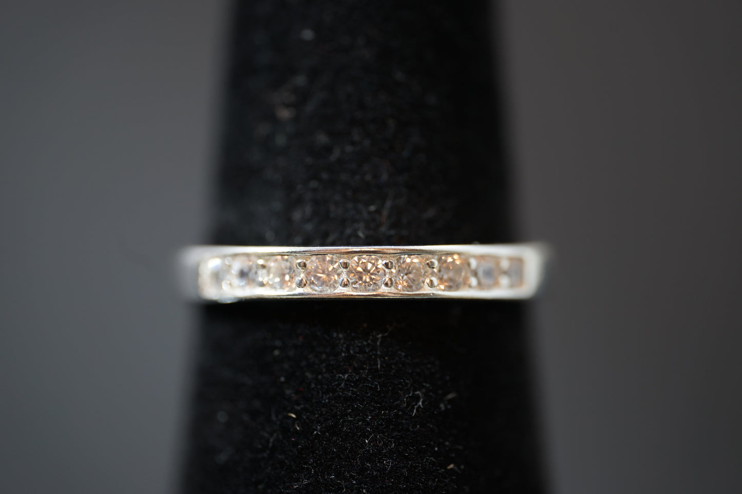 Cubic Zirconia Silver Band Ring