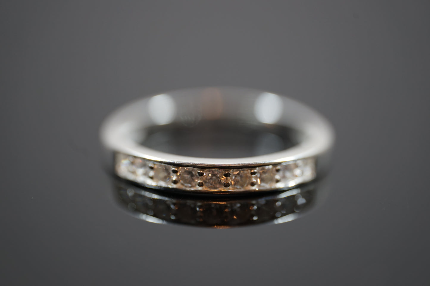 Cubic Zirconia Silver Band Ring