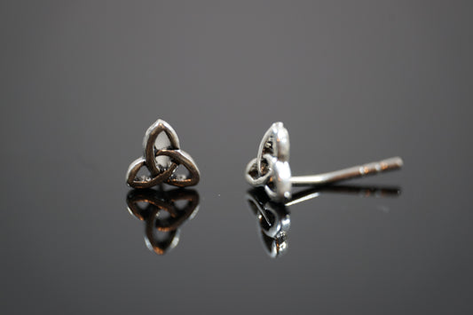 Celtic Knot Silver Stud Earrings