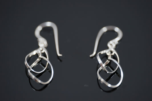 Elegant Dangling Silver Earrings