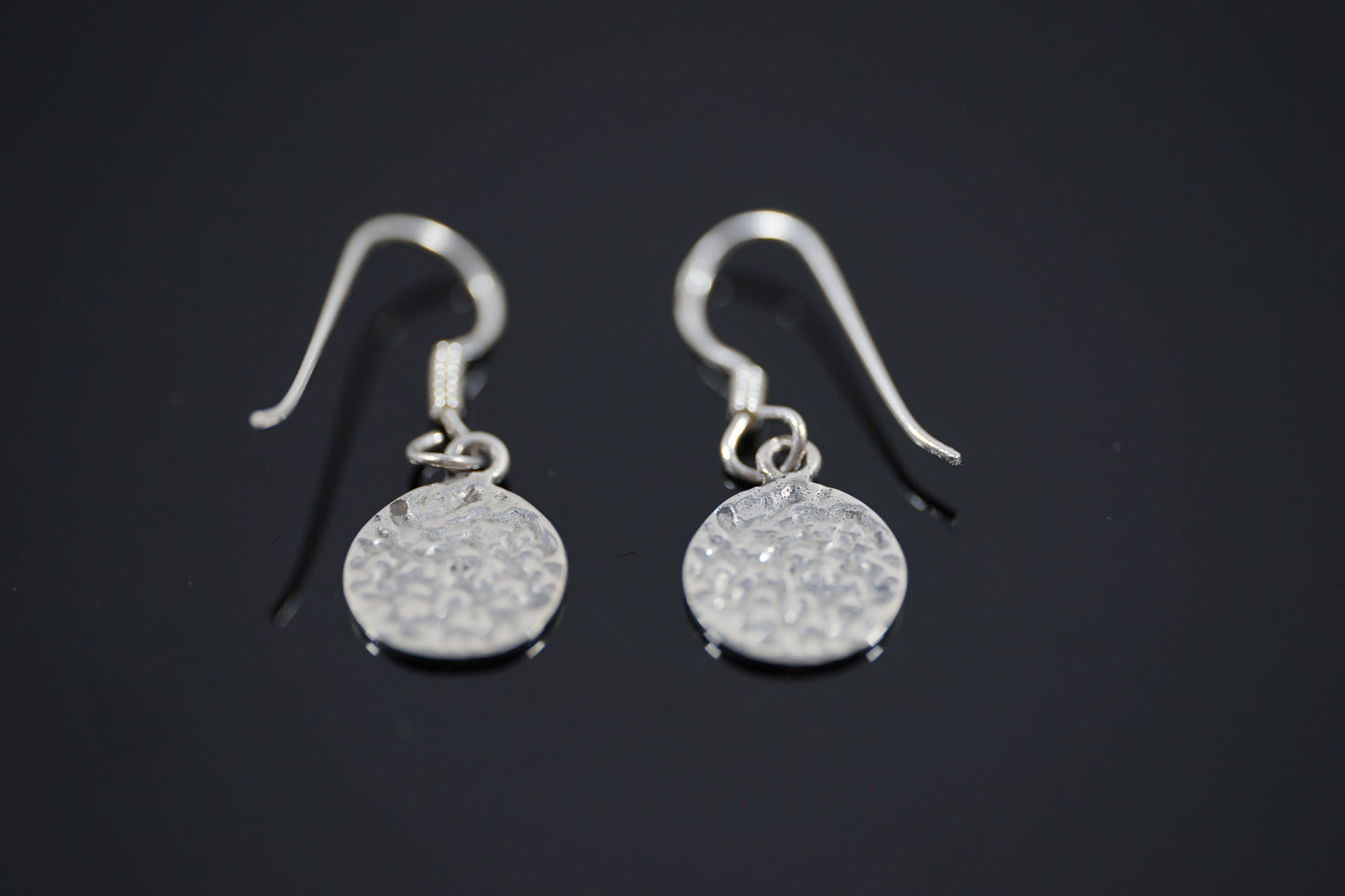 Engraved Wave Silver Earrings